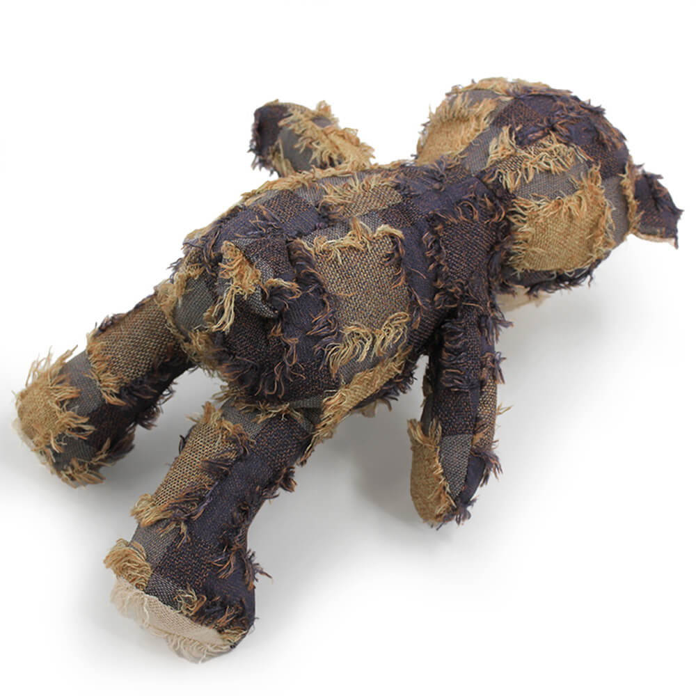 Rustic Denim Bear Dog Toy – Durable &amp; Squeaky Chew Toy
