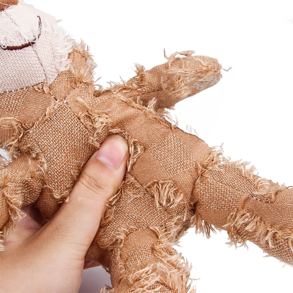 Rustic Denim Bear Dog Toy – Durable &amp; Squeaky Chew Toy