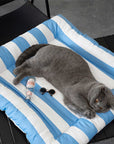 Square Striped Cooling Waterproof Dog & Cat Mat – Portable & Comfortable Sleep Mat