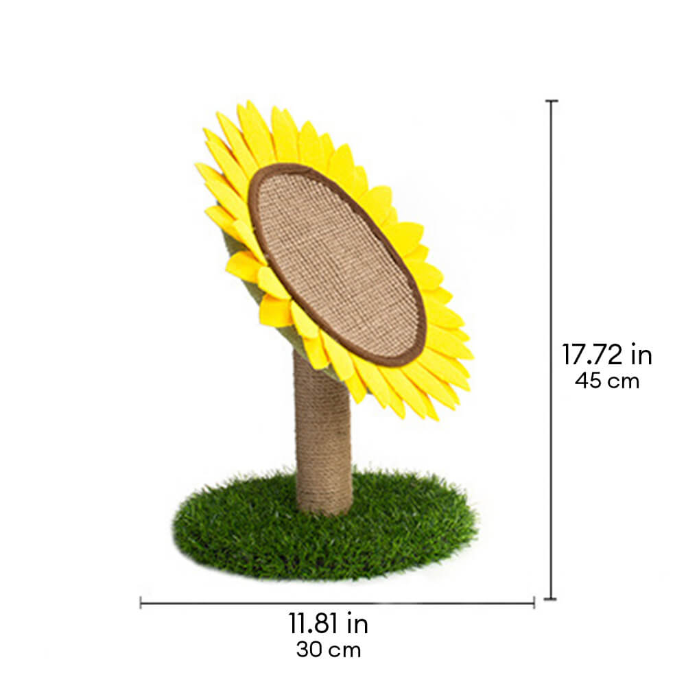 Sunflower Sisal Cat Scratcher – Durable with Natural Grass Base