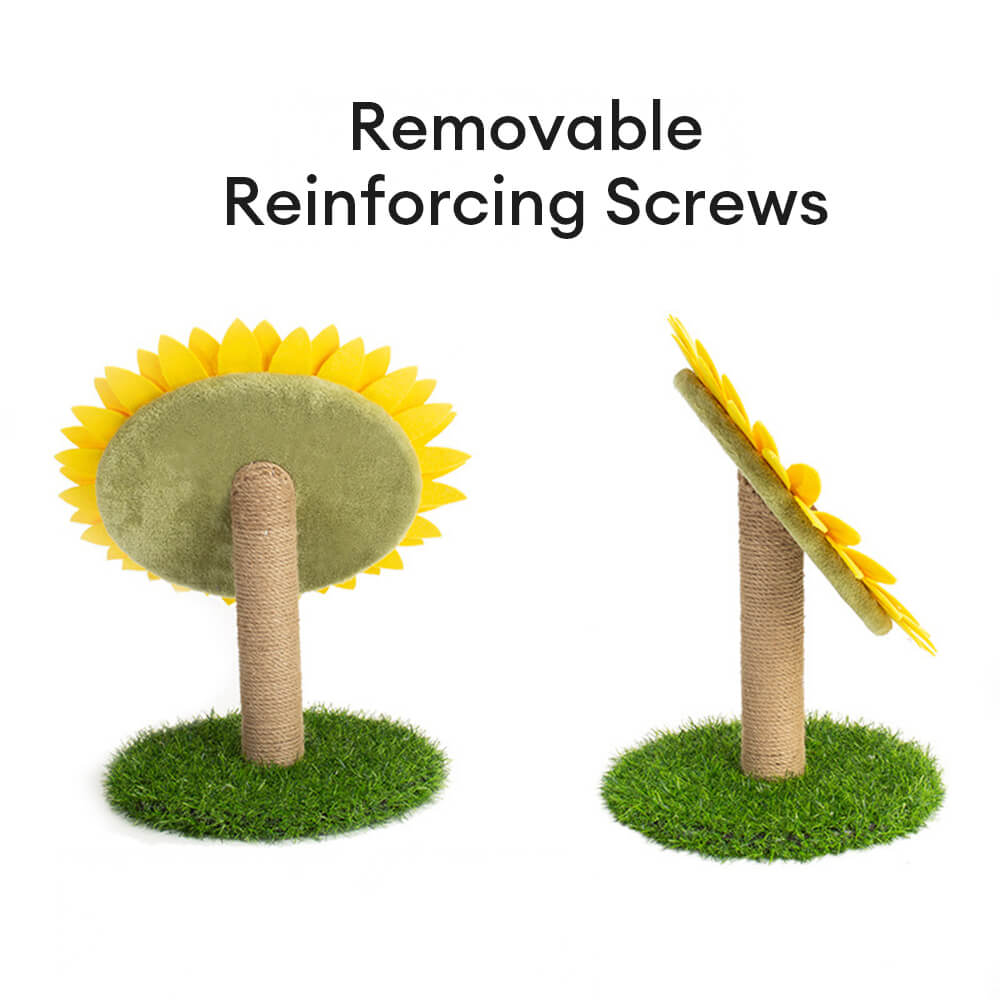 Sunflower Sisal Cat Scratcher – Durable with Natural Grass Base