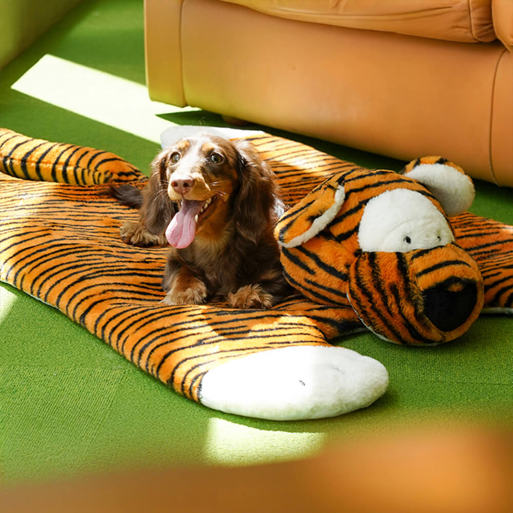 Tiger Stripe Shaped Warm Sleeping Mat for Dogs &amp; Cats – Cozy &amp; Comfortable