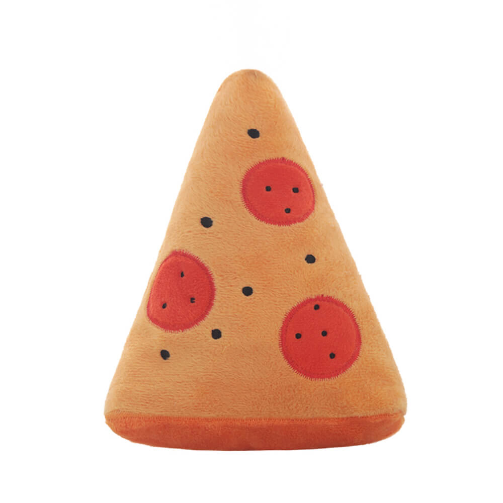 Plush Pizza &amp; Hot Dog Shaped Squeaky Dog Chew Toy
