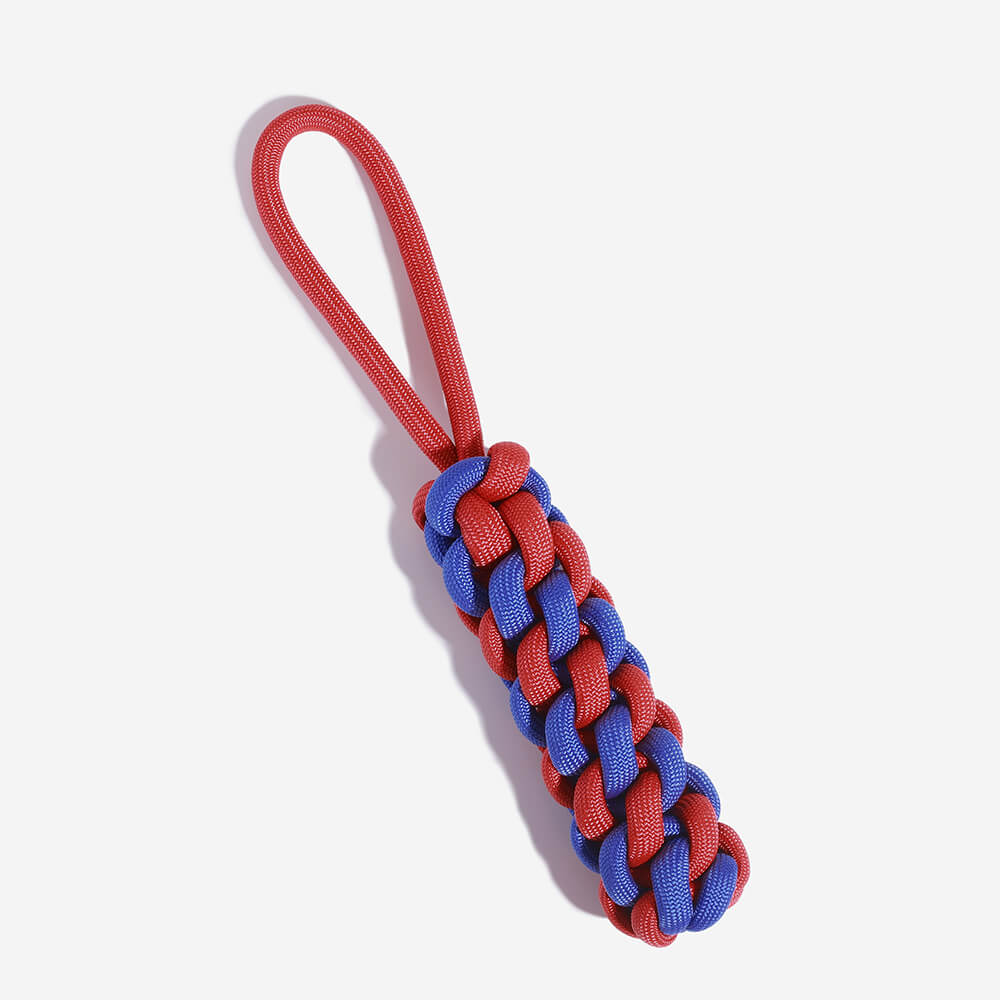 Braided Rope Stick Tug Dog Toy – Color Clash, Durable &amp; Interactive