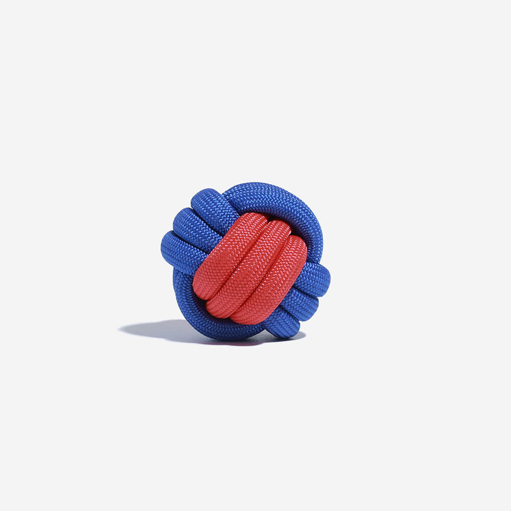 Color Clash Knotted Ball Dog Toy – Durable &amp; Interactive Chew Toy