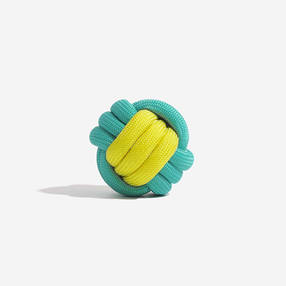 Color Clash Knotted Ball Dog Toy – Durable &amp; Interactive Chew Toy