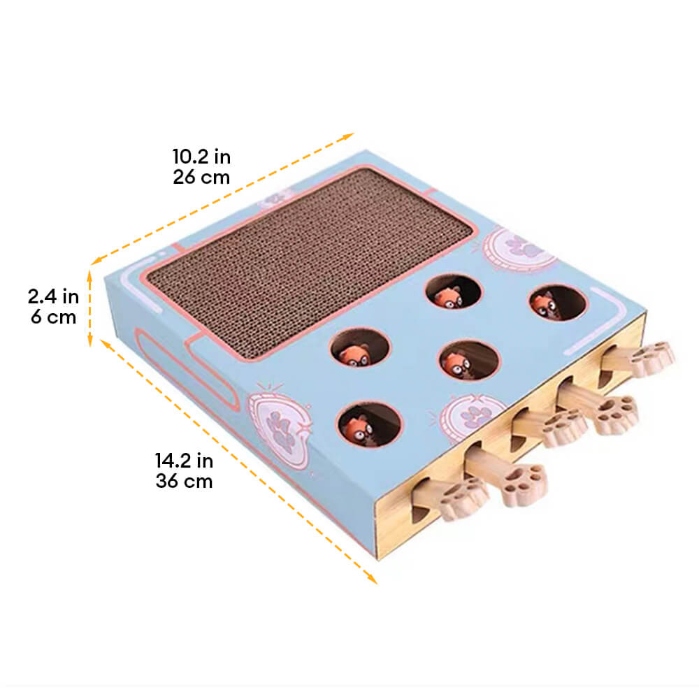 Whack-a-Mole Cat Toy – Interactive Scratcher &amp; Game