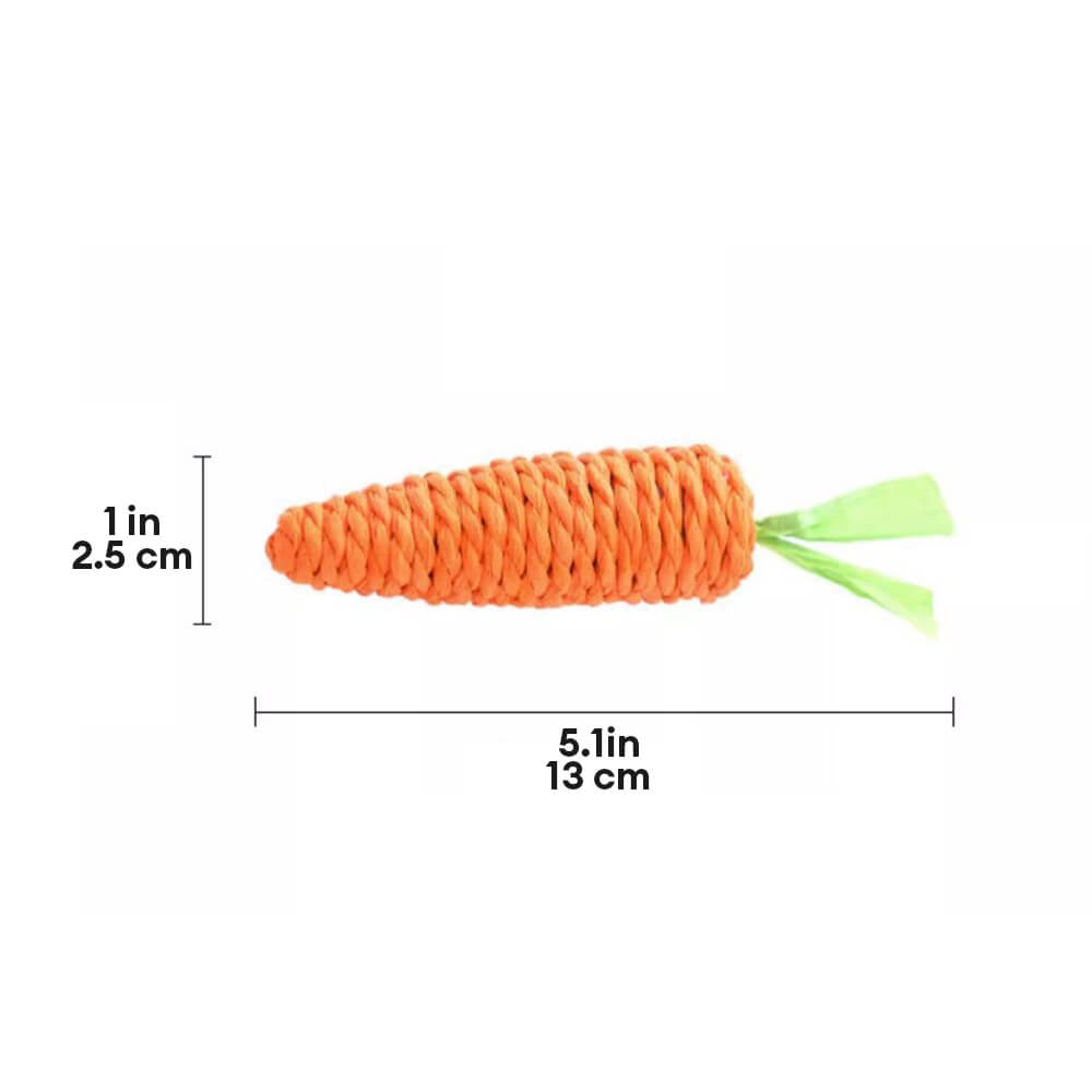 Natural Sisal Carrot Cat Chew Toy – Bite-Resistant Teething Aid