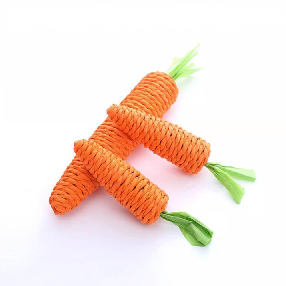 Natural Sisal Carrot Cat Chew Toy – Bite-Resistant Teething Aid