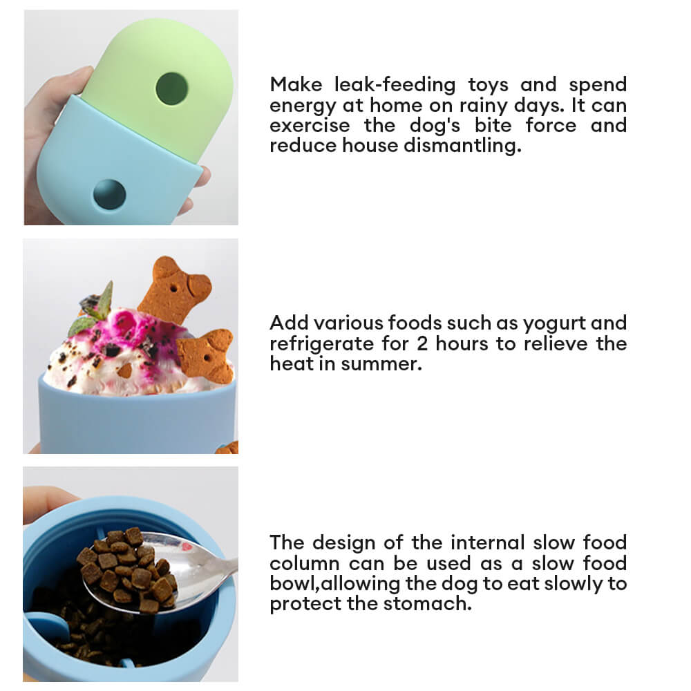 Rolling Treat Ball – Interactive Silicone Dog Toy