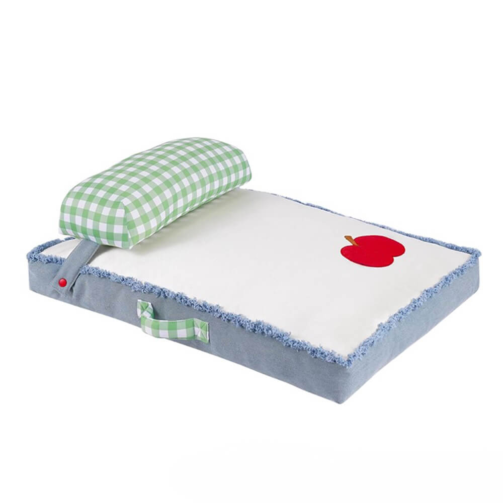 Durable Denim Pet Mat with Pillow – Comfortable, Stylish &amp; Long-Lasting Pet Bed