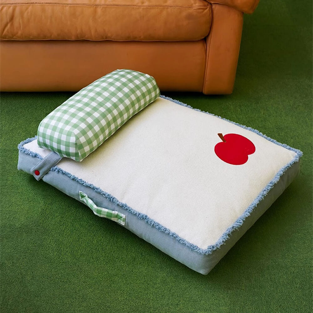 Durable Denim Pet Mat with Pillow – Comfortable, Stylish &amp; Long-Lasting Pet Bed