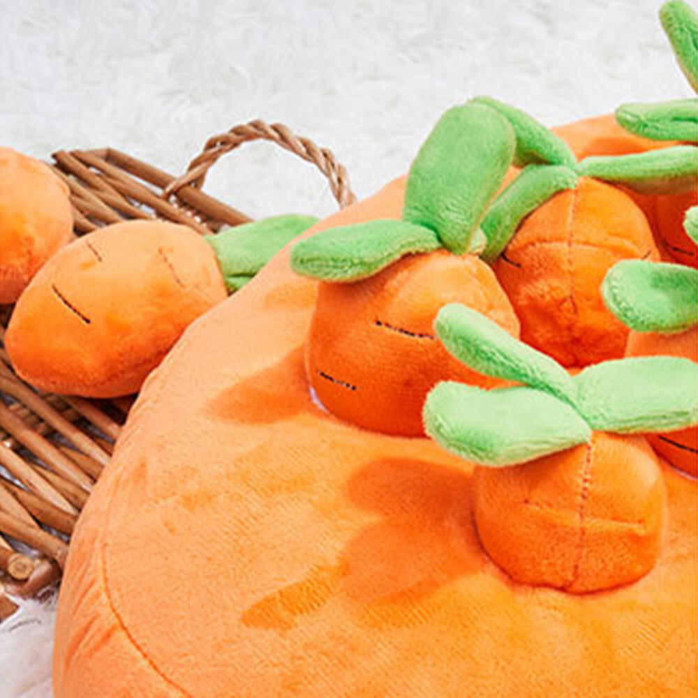 Squeaky Carrot Snuffle Toy – Interactive Enrichment for Dogs