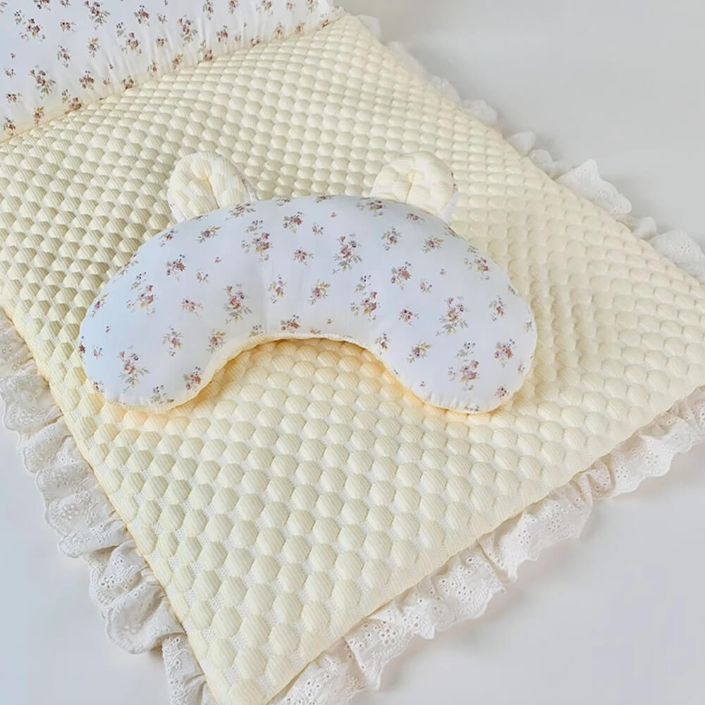 Floral Cooling Mat with Pillow – Comfortable &amp; Cooling Bed for Pets