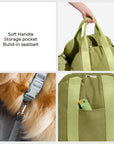 Herringbone Travel Bolster Safety Puppy Dog Car Seat Bed