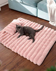 Luxury Striped Faux Fur Fluffy Pet Mat - Pawhearth