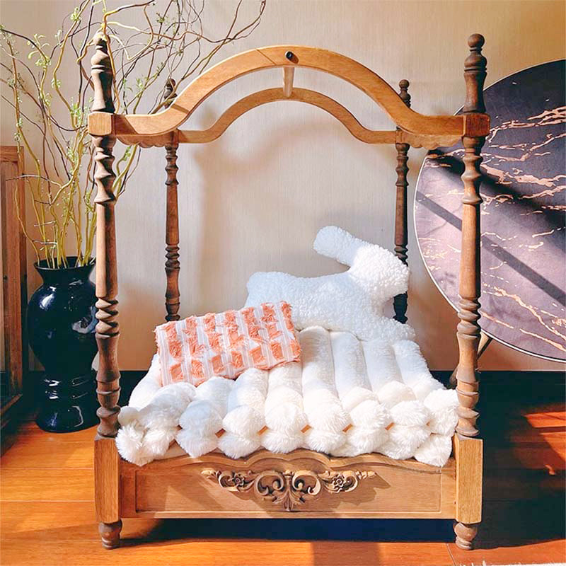 Luxury Striped Faux Fur Fluffy Pet Mat - Pawhearth