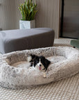 Luxuriöses, supergroßes Hundebett mit superweicher Haustier-Überwurfdecke