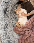 Luxuriöses, supergroßes Hundebett mit superweicher Haustier-Überwurfdecke
