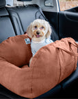 Herringbone Travel Bolster Safety Puppy Dog Car Seat Bed