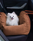 Herringbone Travel Bolster Safety Puppy Dog Car Seat Bed