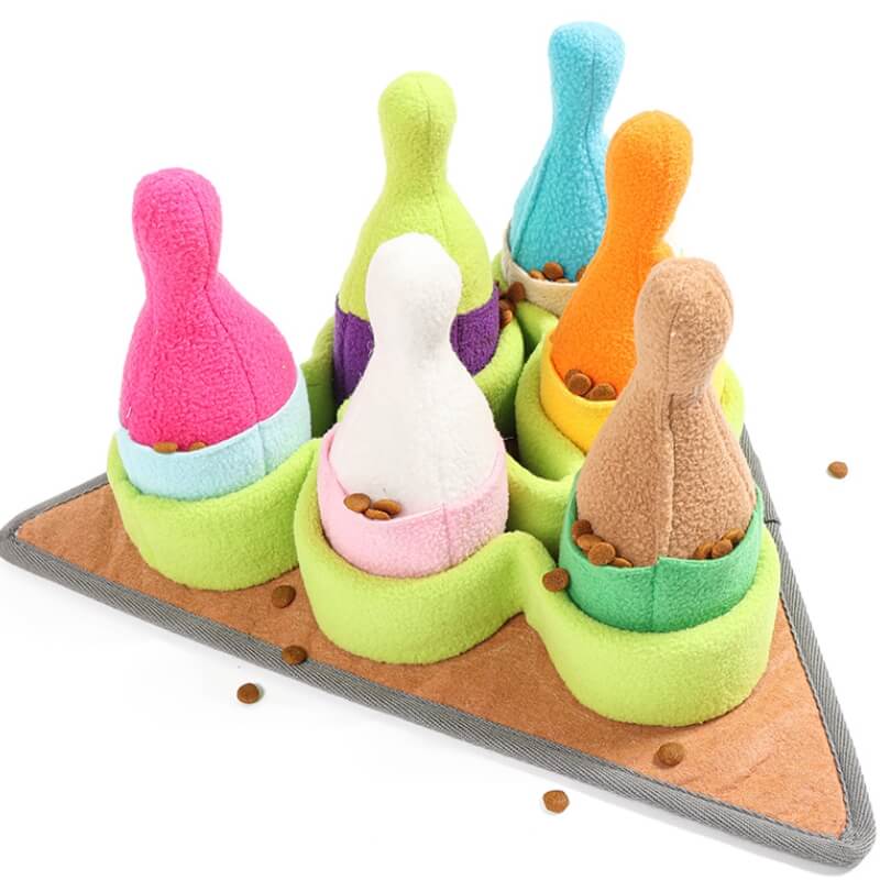 Bowling Puzzle Dog Toy – Interactive Treat Dispenser
