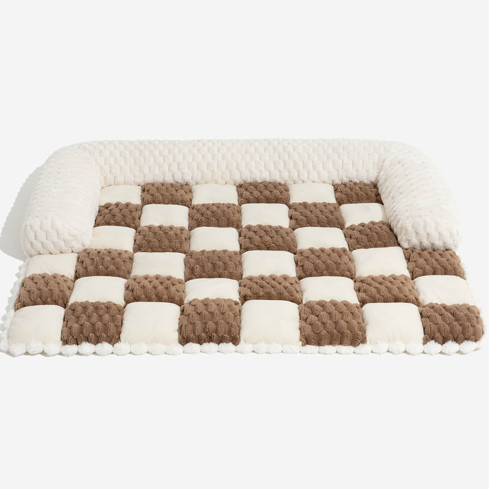 Plaid Cozy Sofa Protector Dog Mat – SnugPad for Pets