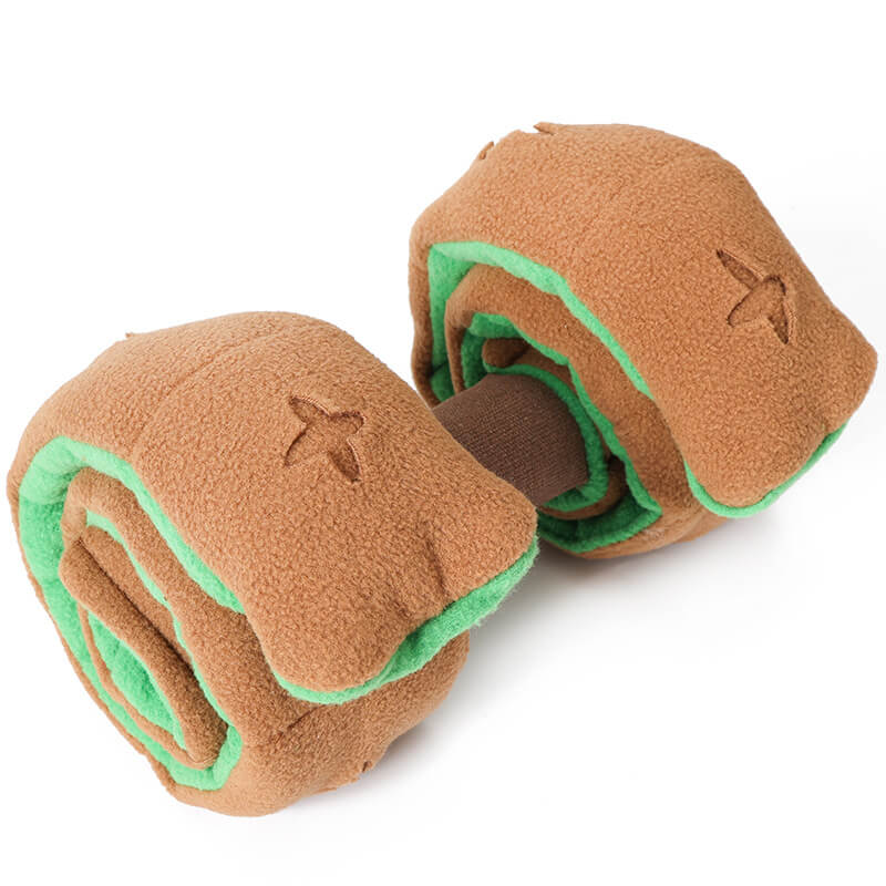 Puzzle Dumbbell Dog Toy – Interactive Treat Dispenser &amp; Food Toy