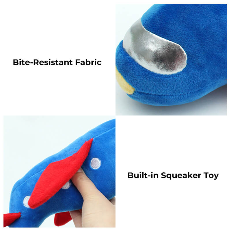 Rocket Plane Squeaky Dog Chew Toy – Fun Interactive Toy for Dogs