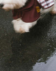 Waterproof Vintage Plaid Adjustable Dog Raincoat - All-Weather Protection - Pawhearth
