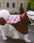 Waterproof Vintage Plaid Adjustable Dog Raincoat - All-Weather Protection - Pawhearth