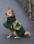 Waterproof Vintage Plaid Adjustable Dog Raincoat - All-Weather Protection - Pawhearth