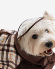 Waterproof Vintage Plaid Adjustable Dog Raincoat - All-Weather Protection - Pawhearth