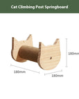 Cat climbing frame wall-mounted solid wood wall-mounted cat nest cat tree integrated cat climber space capsule non-occupied Wall-mounted cat climbing column
