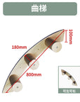 Cat climbing frame wall-mounted solid wood wall-mounted cat nest cat tree integrated cat climber space capsule non-occupied Wall-mounted cat climbing column
