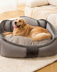 Vintage Large Cozy Calming Sofa Dog Bed
