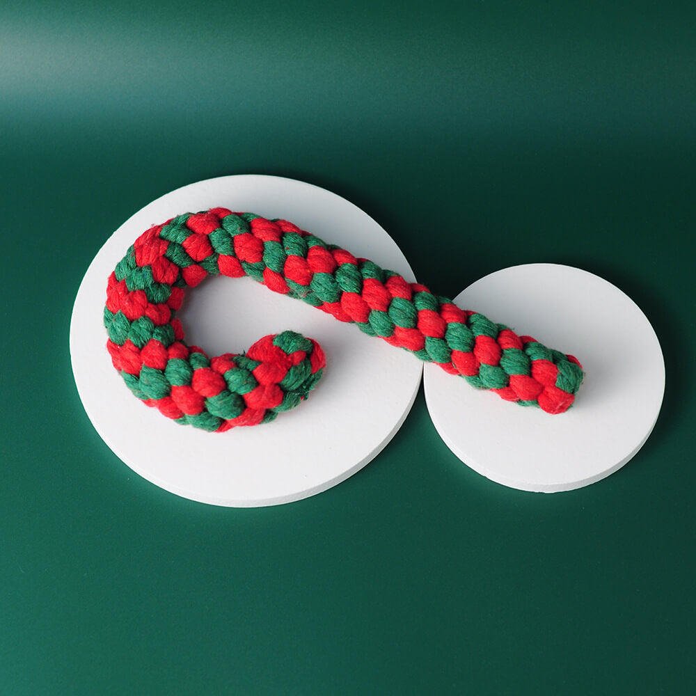 Christmas Cotton Rope Toy – Chew Resistant Luxury Dog Teething Gift