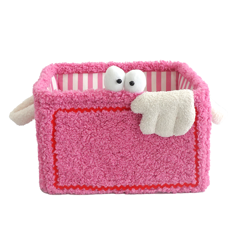 Colorful Little Monster Striped Foldable Storage Basket – Fun &amp; Practical