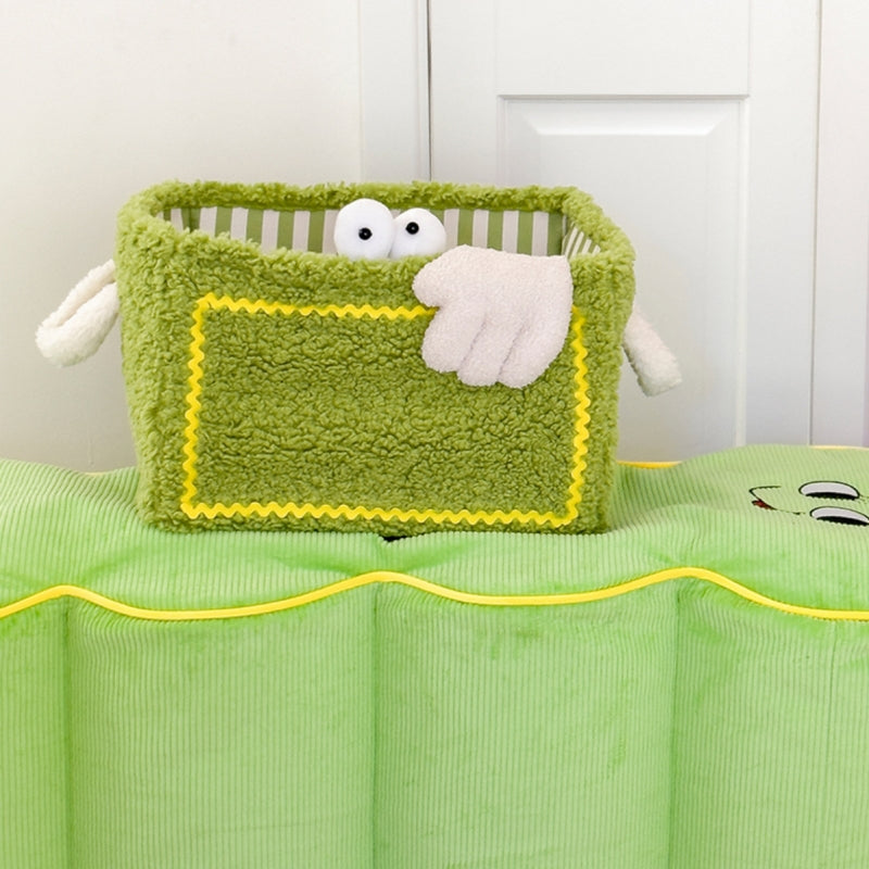 Colorful Little Monster Striped Foldable Storage Basket – Fun &amp; Practical