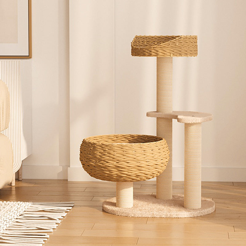Sleeping in the Bowl Cat Tree - Pawhearth