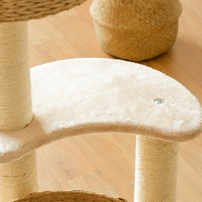 Sleeping in the Bowl Cat Tree - Pawhearth