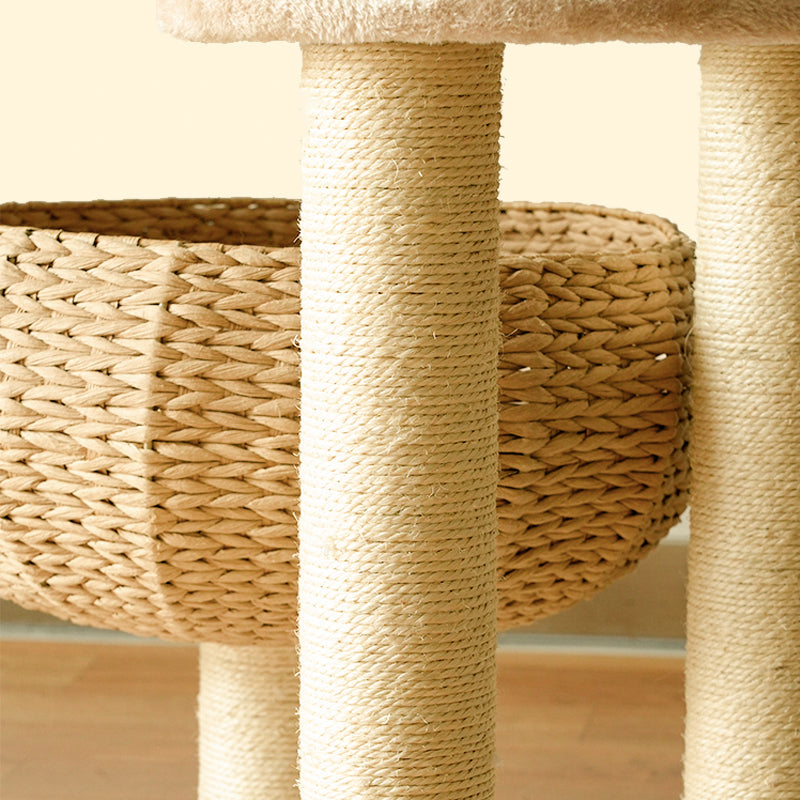 Sleeping in the Bowl Cat Tree - Pawhearth